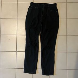 Aeropostale Black Ripped Mom Jean